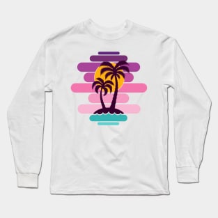 Palm trees at sunset Long Sleeve T-Shirt